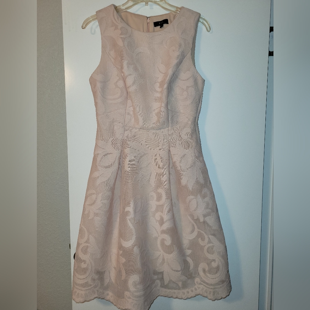Jax pink lace overlay dress size 4